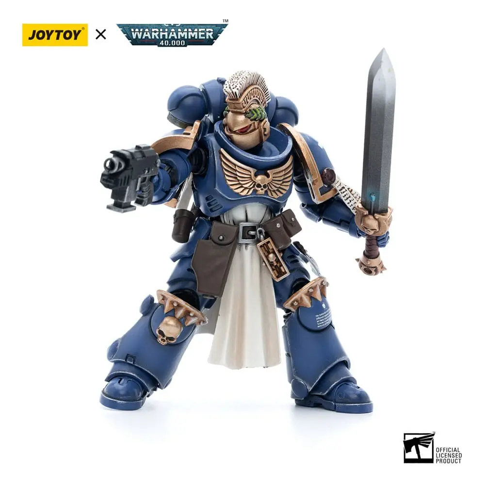 Warhammer 40k Actionfigur 1/18 Ultramarines Primaris Company Champion Brother Parnaeus 12 cm Produktfoto