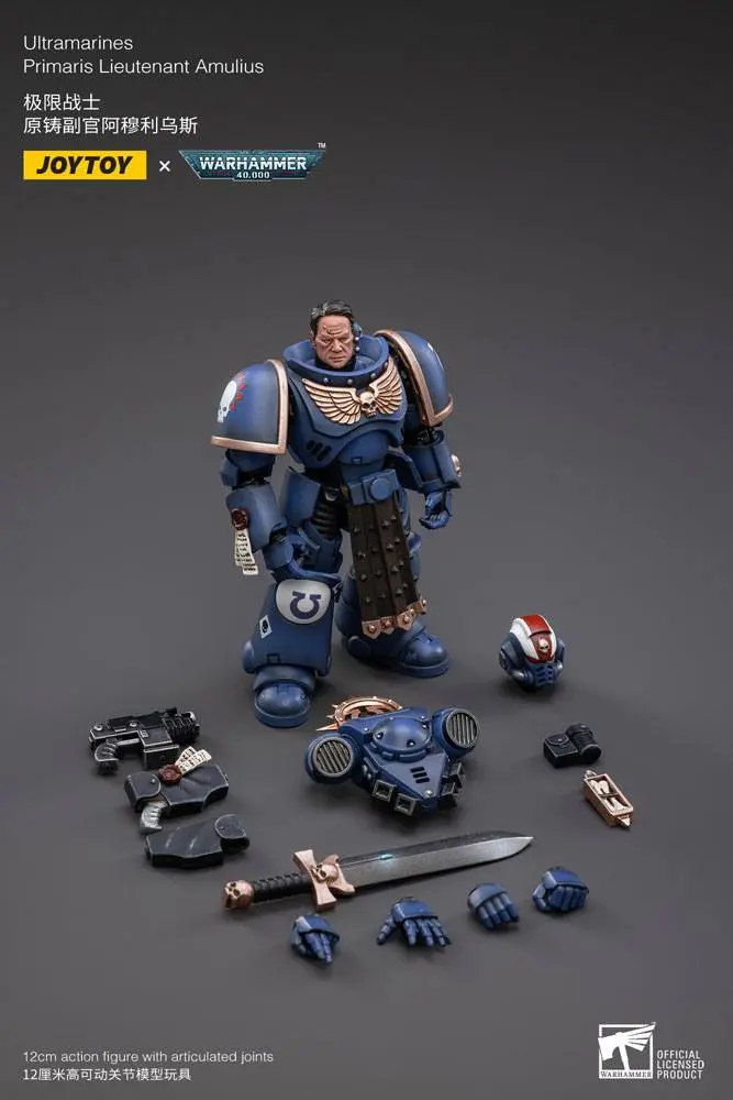 Warhammer 40k Actionfigur 1/18 Ultramarines Primaris Lieutenant Amulius 12 cm Produktfoto