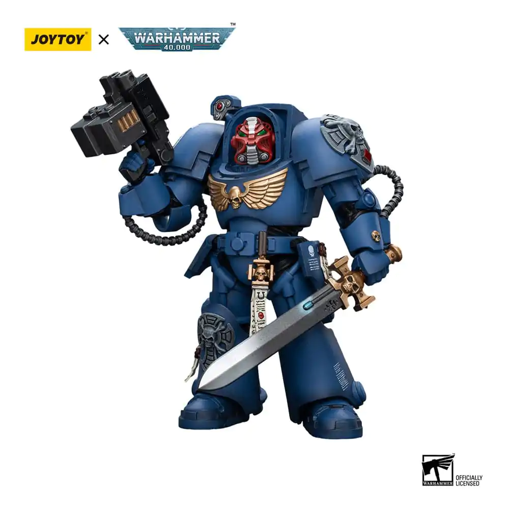 Warhammer 40k Actionfigur 1/18 Ultramarines Terminator Squad Sergeant with Power Sword and Teleport Homer 12 cm termékfotó