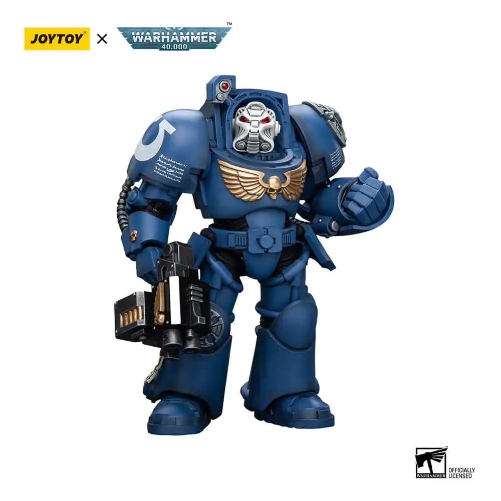 Warhammer 40k Actionfigur 1/18 Ultramarines Terminator Squad Terminator with Storm Bolter 12 cm Produktfoto