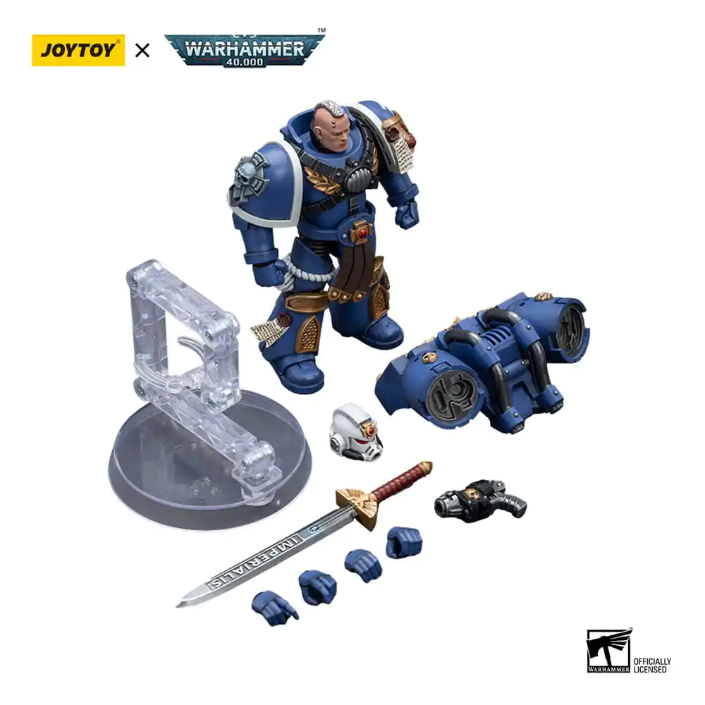 Warhammer 40k Actionfigur 1/18 Ultramarines Vanguard Veteran Sergeant 12 cm Produktfoto