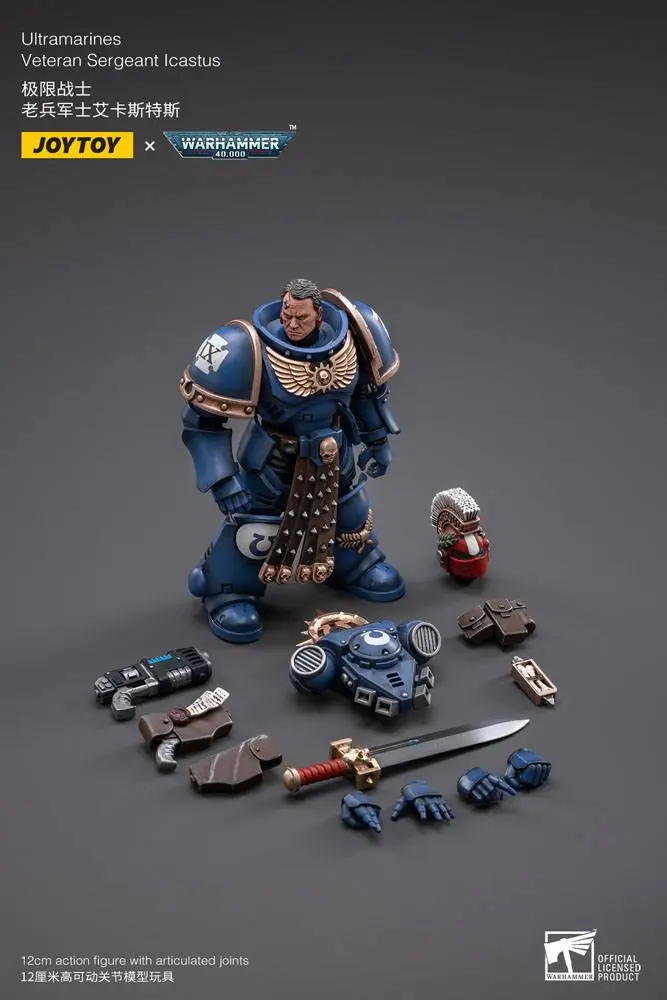 Warhammer 40k Actionfigur 1/18 Ultramarines Veteran Sergeant Icastus 12 cm Produktfoto
