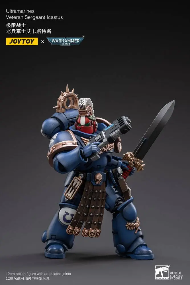 Warhammer 40k Actionfigur 1/18 Ultramarines Veteran Sergeant Icastus 12 cm Produktfoto