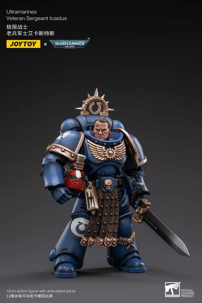 Warhammer 40k Actionfigur 1/18 Ultramarines Veteran Sergeant Icastus 12 cm Produktfoto