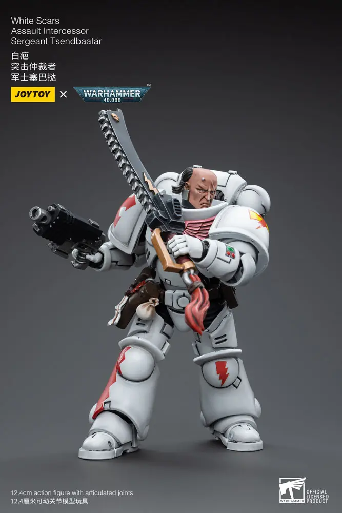 Warhammer 40k Actionfigur 1/18 White Scars Assault Intercessor Sergeant Tsendbaatar 12 cm termékfotó