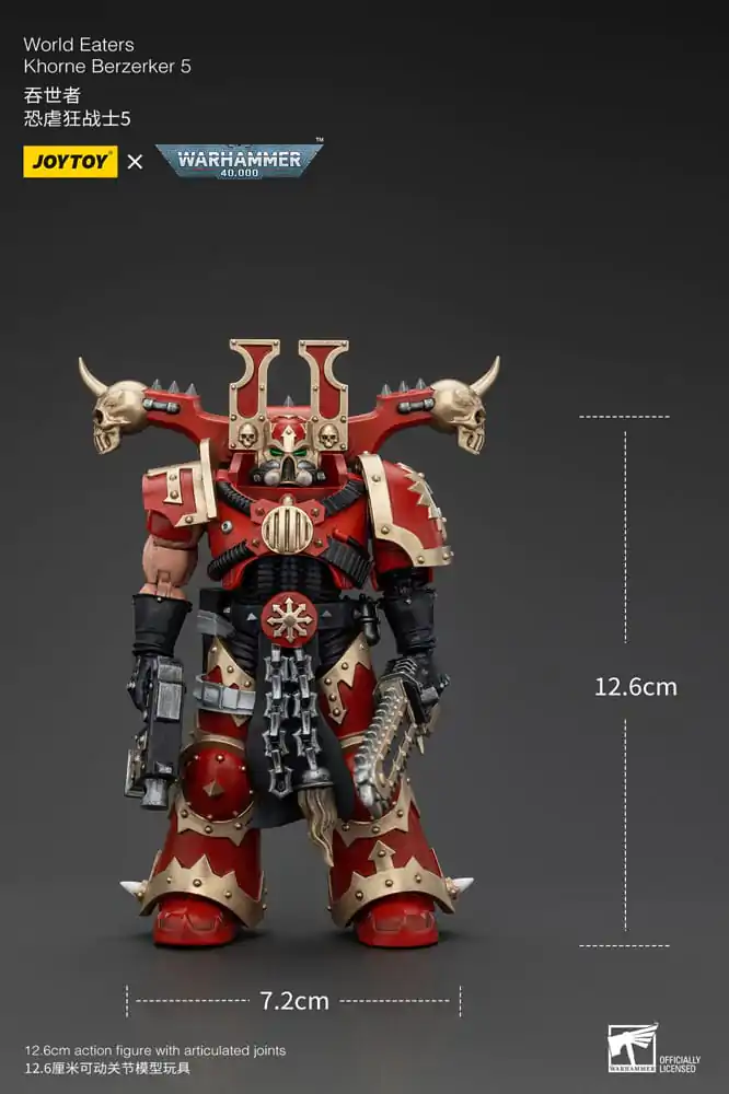 Warhammer 40k Actionfigur 1/18 World Eaters Khorne Berzerker 5 13 cm termékfotó