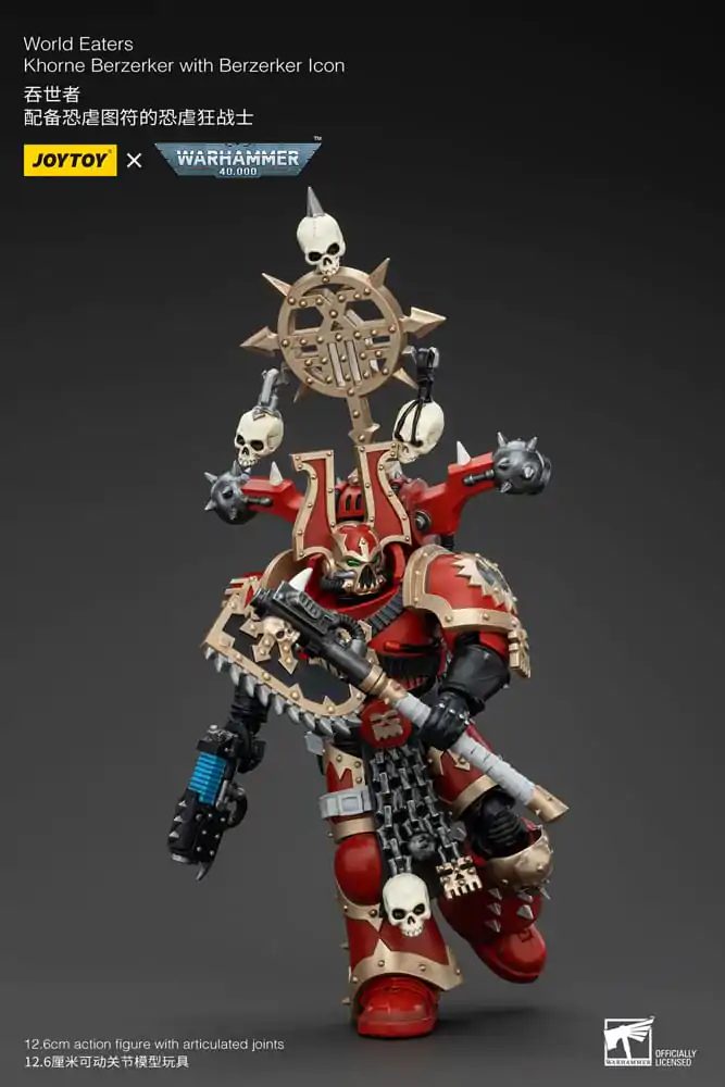 Warhammer 40k Actionfigur 1/18 World Eaters Khorne Berzerker with Berzerker lcon 13 cm termékfotó