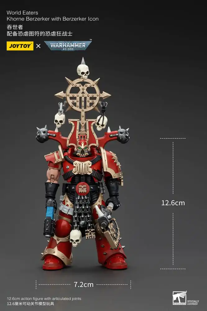 Warhammer 40k Actionfigur 1/18 World Eaters Khorne Berzerker with Berzerker lcon 13 cm termékfotó