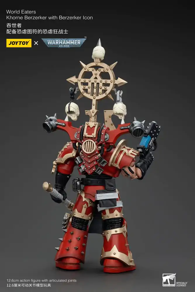 Warhammer 40k Actionfigur 1/18 World Eaters Khorne Berzerker with Berzerker lcon 13 cm termékfotó