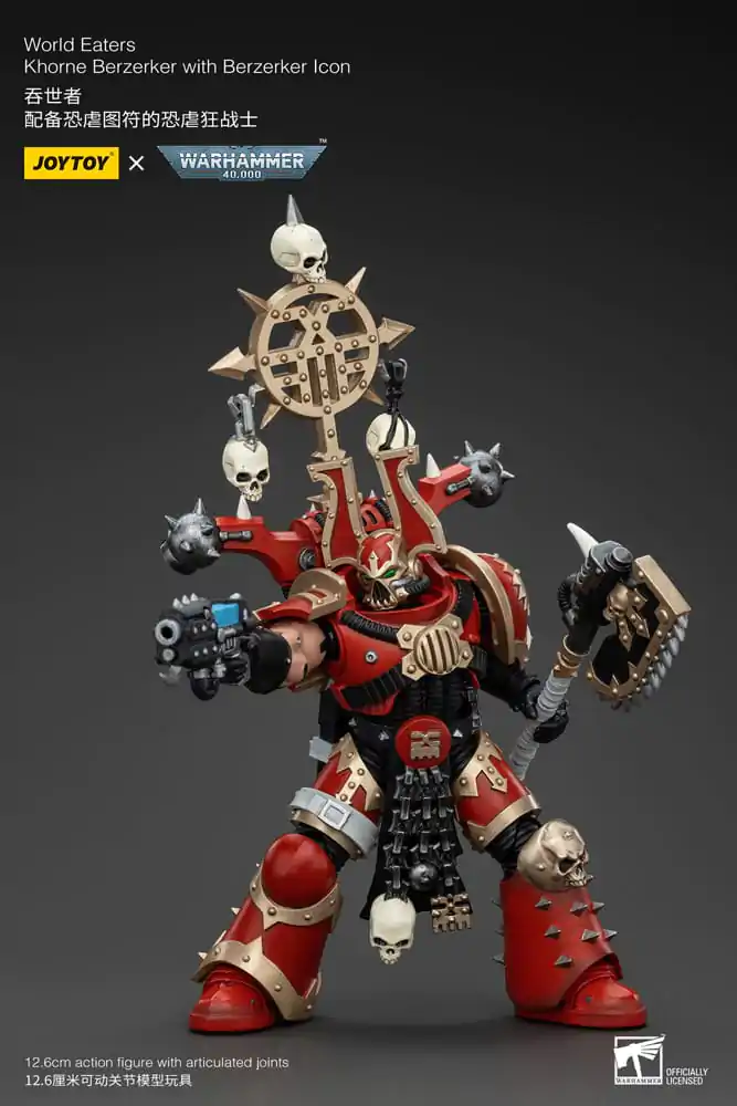 Warhammer 40k Actionfigur 1/18 World Eaters Khorne Berzerker with Berzerker lcon 13 cm termékfotó