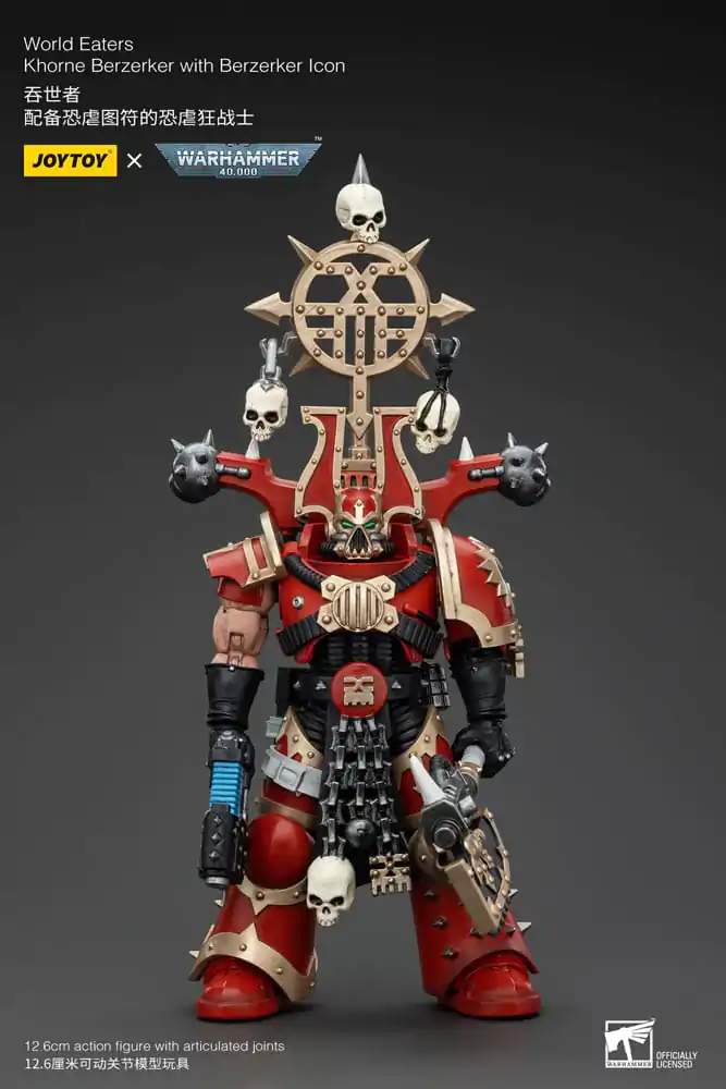 Warhammer 40k Actionfigur 1/18 World Eaters Khorne Berzerker with Berzerker lcon 13 cm termékfotó