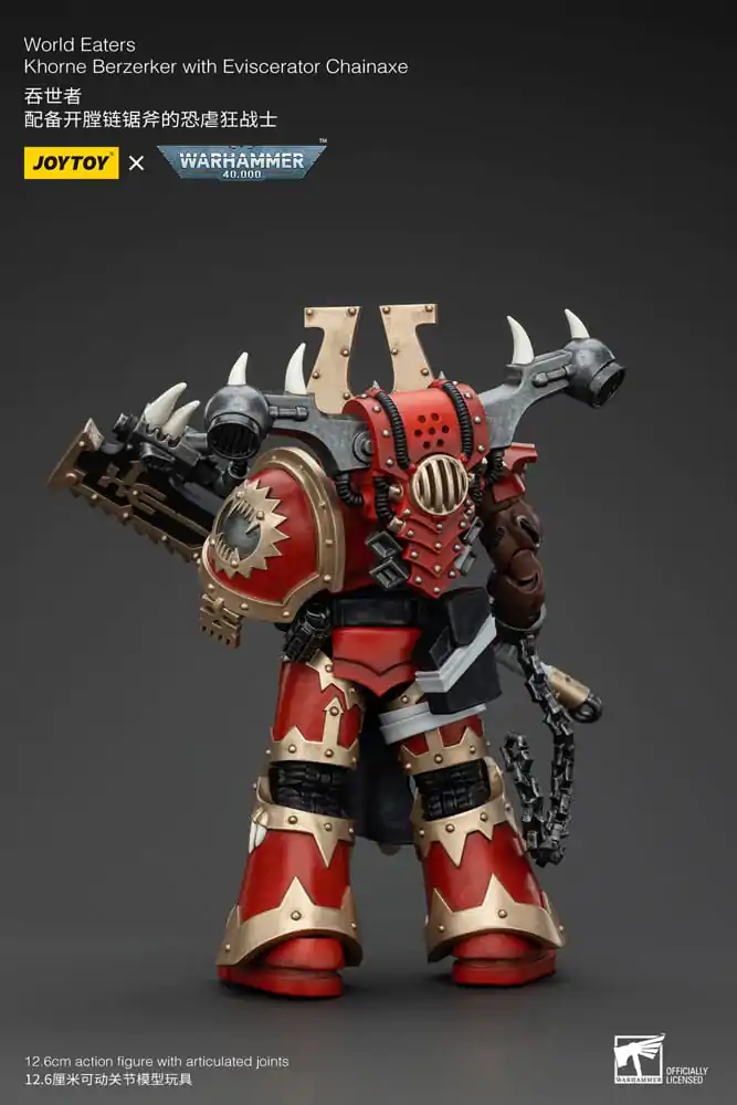 Warhammer 40k Actionfigur 1/18 World Eaters Khorne Berzerker with Eviscerator Chainaxe 13 cm termékfotó