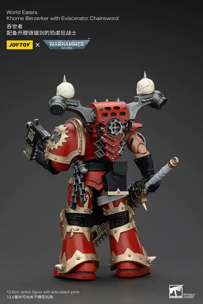 Warhammer 40k Actionfigur 1/18 World Eaters Khorne Berzerker with Eviscerator Chainsword 13 cm termékfotó