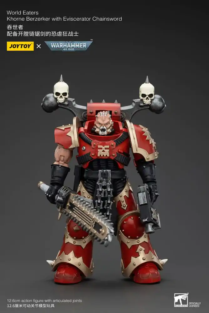 Warhammer 40k Actionfigur 1/18 World Eaters Khorne Berzerker with Eviscerator Chainsword 13 cm termékfotó