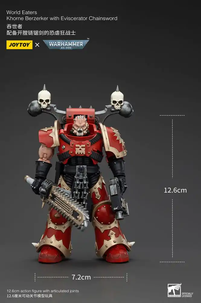 Warhammer 40k Actionfigur 1/18 World Eaters Khorne Berzerker with Eviscerator Chainsword 13 cm termékfotó