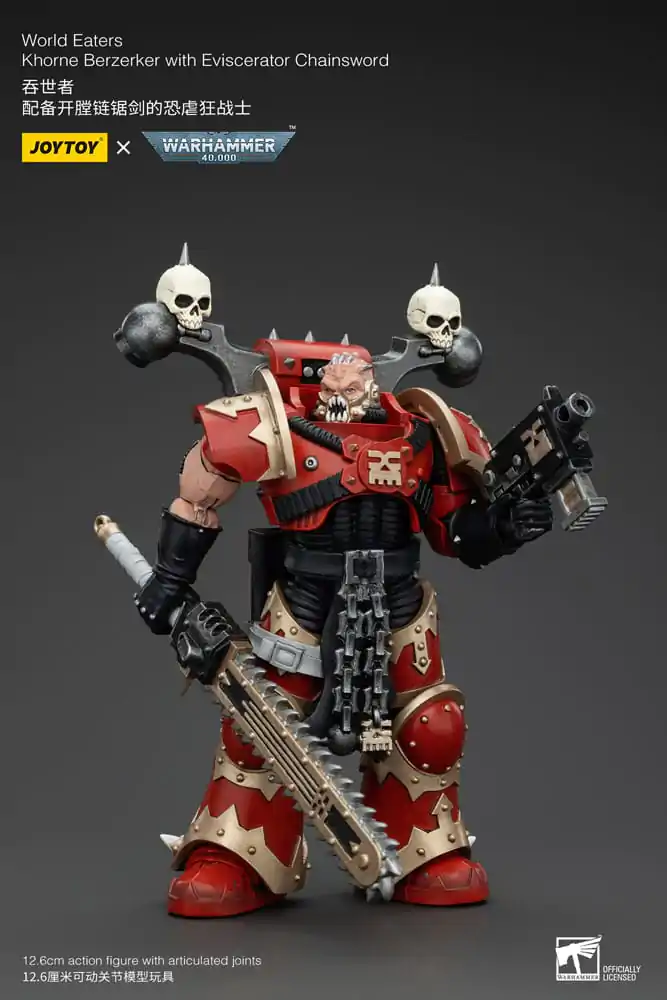 Warhammer 40k Actionfigur 1/18 World Eaters Khorne Berzerker with Eviscerator Chainsword 13 cm termékfotó