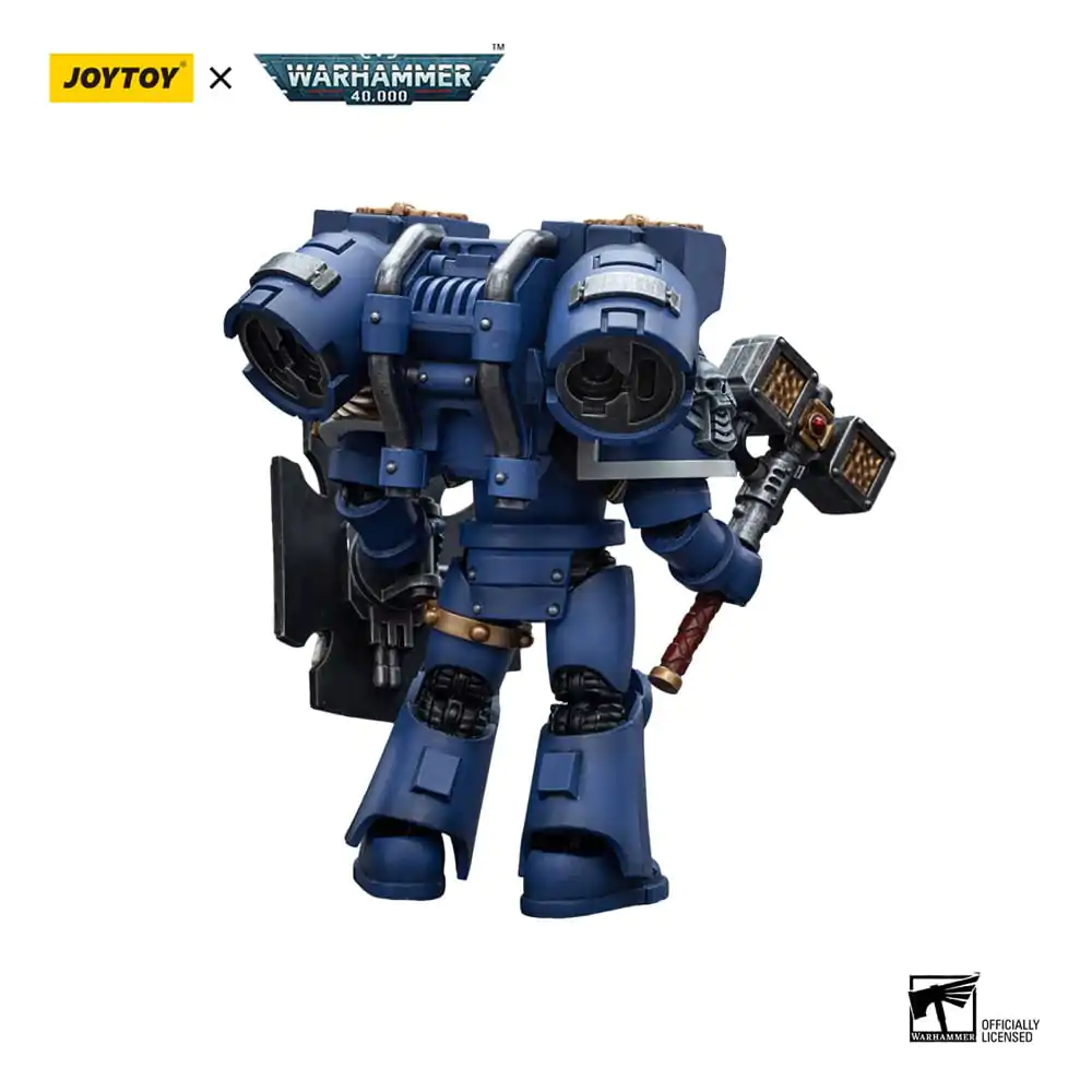 Warhammer 40k Actionfigur 1/18 Ultramarines Vanguard Veteran with Thunder Hammer and Storm Shield 12 cm Produktfoto