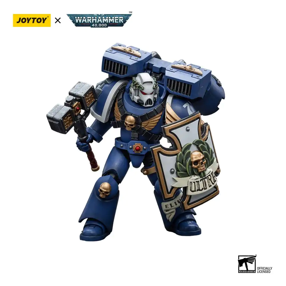 Warhammer 40k Actionfigur 1/18 Ultramarines Vanguard Veteran with Thunder Hammer and Storm Shield 12 cm Produktfoto