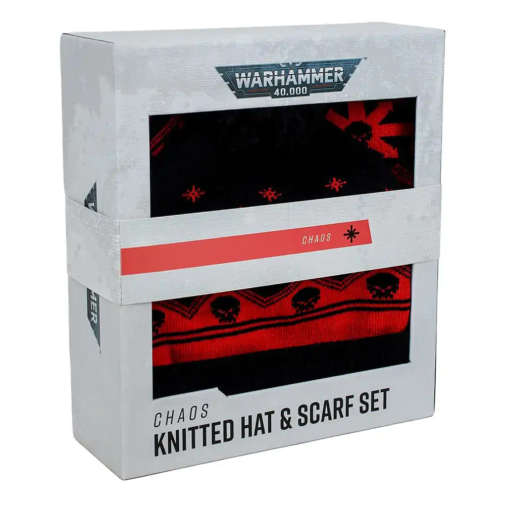 Warhammer 40K Beanie & Schal Set Chaos termékfotó