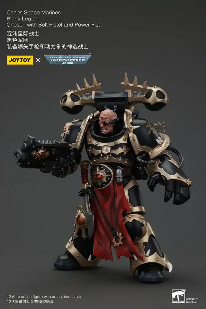 Warhammer 40k Actionfigur Chaos Space Marines Black Legion Chosen with Bolt Pistol and Power Fist 20 cm Produktfoto