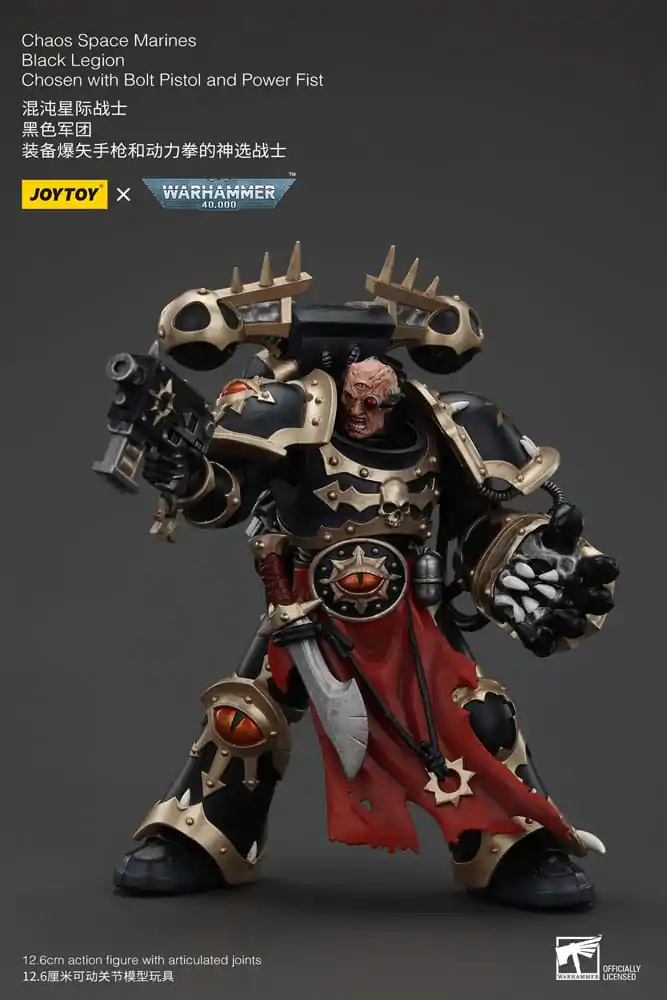 Warhammer 40k Actionfigur Chaos Space Marines Black Legion Chosen with Bolt Pistol and Power Fist 20 cm Produktfoto