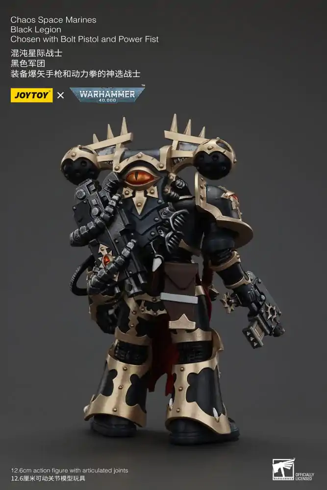 Warhammer 40k Actionfigur Chaos Space Marines Black Legion Chosen with Bolt Pistol and Power Fist 20 cm Produktfoto