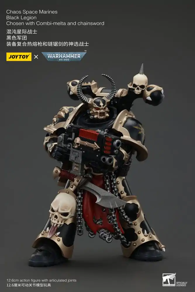 Warhammer 40k Actionfigur Chaos Space Marines Black Legion Chosen with Combi-melta and chainsword 20 cm Produktfoto