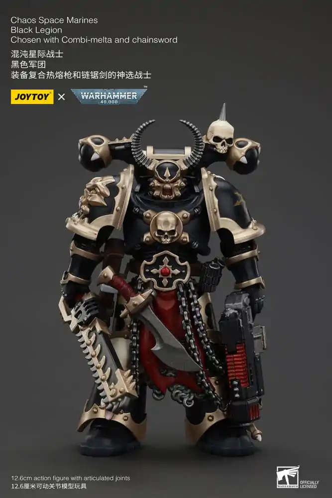 Warhammer 40k Actionfigur Chaos Space Marines Black Legion Chosen with Combi-melta and chainsword 20 cm Produktfoto