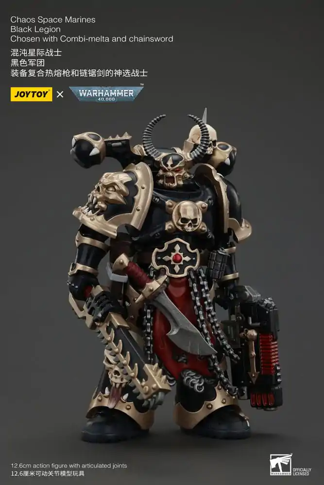 Warhammer 40k Actionfigur Chaos Space Marines Black Legion Chosen with Combi-melta and chainsword 20 cm Produktfoto