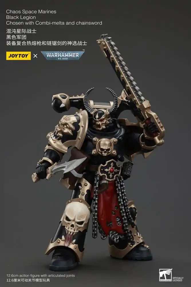 Warhammer 40k Actionfigur Chaos Space Marines Black Legion Chosen with Combi-melta and chainsword 20 cm Produktfoto