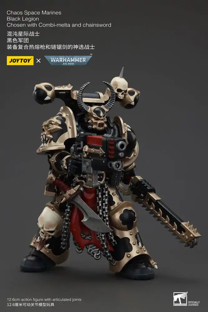 Warhammer 40k Actionfigur Chaos Space Marines Black Legion Chosen with Combi-melta and chainsword 20 cm Produktfoto