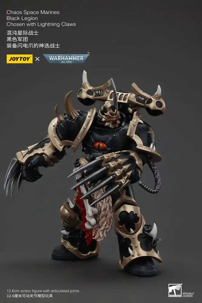 Warhammer 40k Actionfigur Chaos Space Marines Black Legion Chosen with Lightning Claws 20 cm Produktfoto