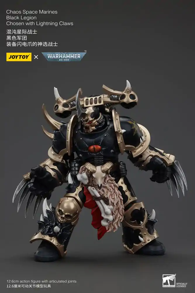 Warhammer 40k Actionfigur Chaos Space Marines Black Legion Chosen with Lightning Claws 20 cm Produktfoto