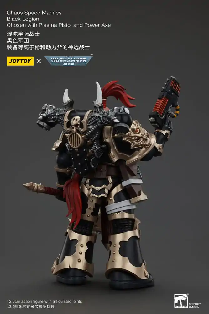 Warhammer 40k Actionfigur Chaos Space Marines Black Legion Chosen with Plasma Pistol and Power Axe 20 cm Produktfoto