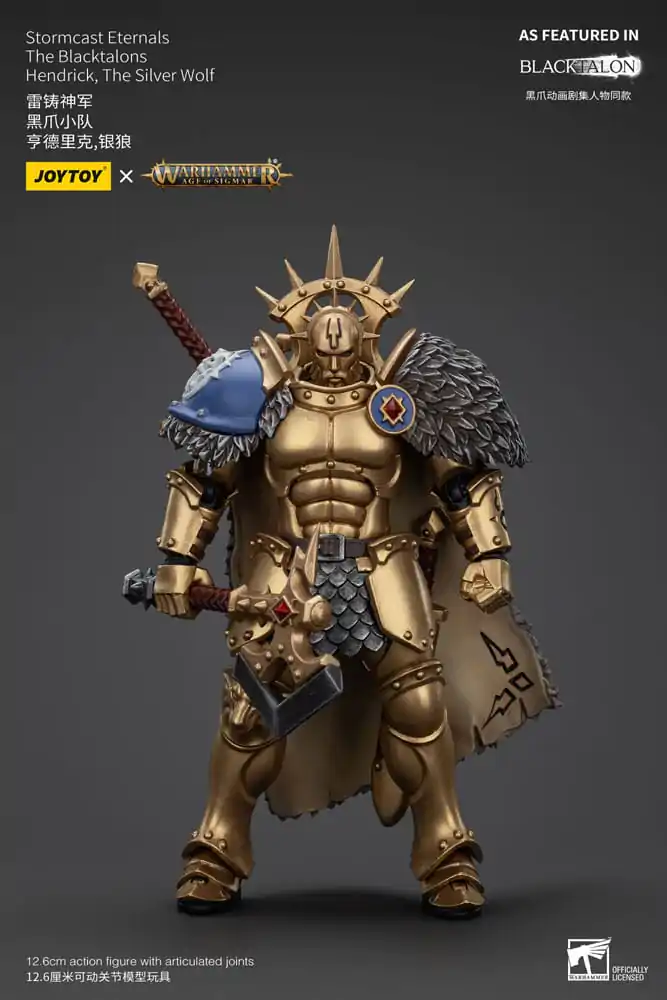 Warhammer Age of Sigmar Actionfigur Stormcast Eternals The Blacktalons Hendrick The Silver Wolf 20 cm Produktfoto