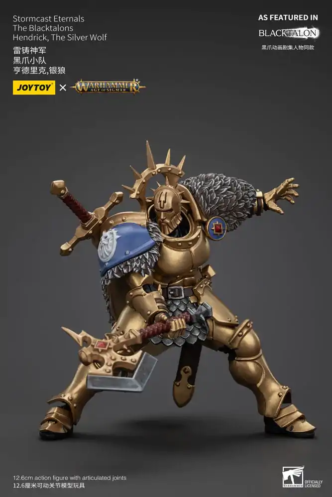 Warhammer Age of Sigmar Actionfigur Stormcast Eternals The Blacktalons Hendrick The Silver Wolf 20 cm Produktfoto