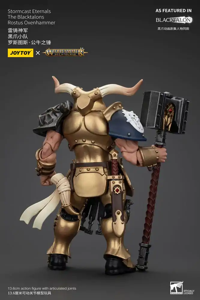 Warhammer Age of Sigmar Actionfigur Stormcast Eternals The Blacktalons Rostus Oxen hammer 20 cm Produktfoto