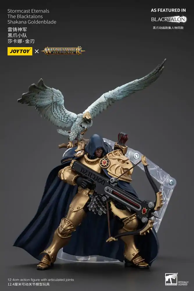 Warhammer Age of Sigmar Actionfigur Stormcast Eternals The Blacktalons Shakana Goldenblade 20 cm Produktfoto