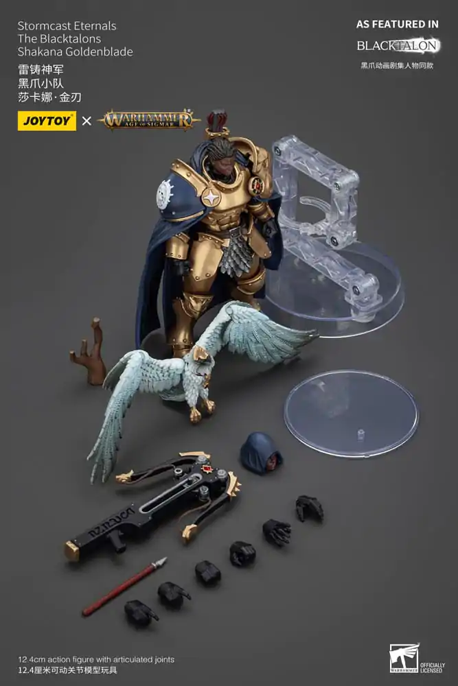 Warhammer Age of Sigmar Actionfigur Stormcast Eternals The Blacktalons Shakana Goldenblade 20 cm Produktfoto