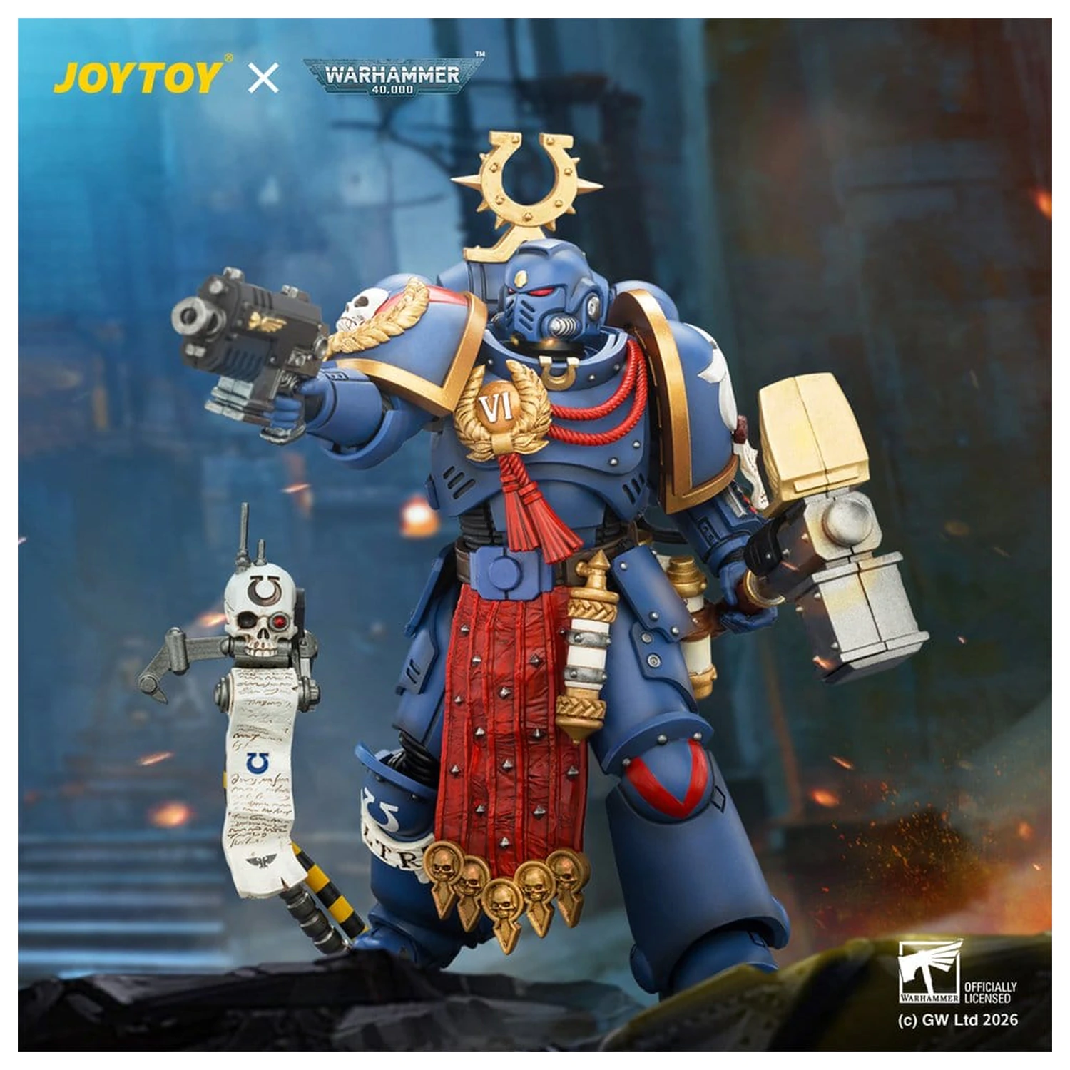 Warhammer Actionfigur Ultramarines Ferren Areios 12 cm Produktfoto
