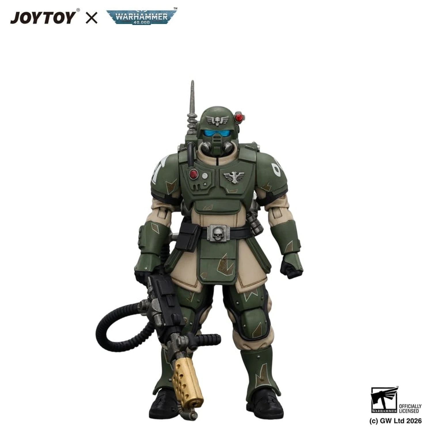 Warhammer Actionfigur Astra Militarum Kasrkin 2 mit Flamer Produktfoto