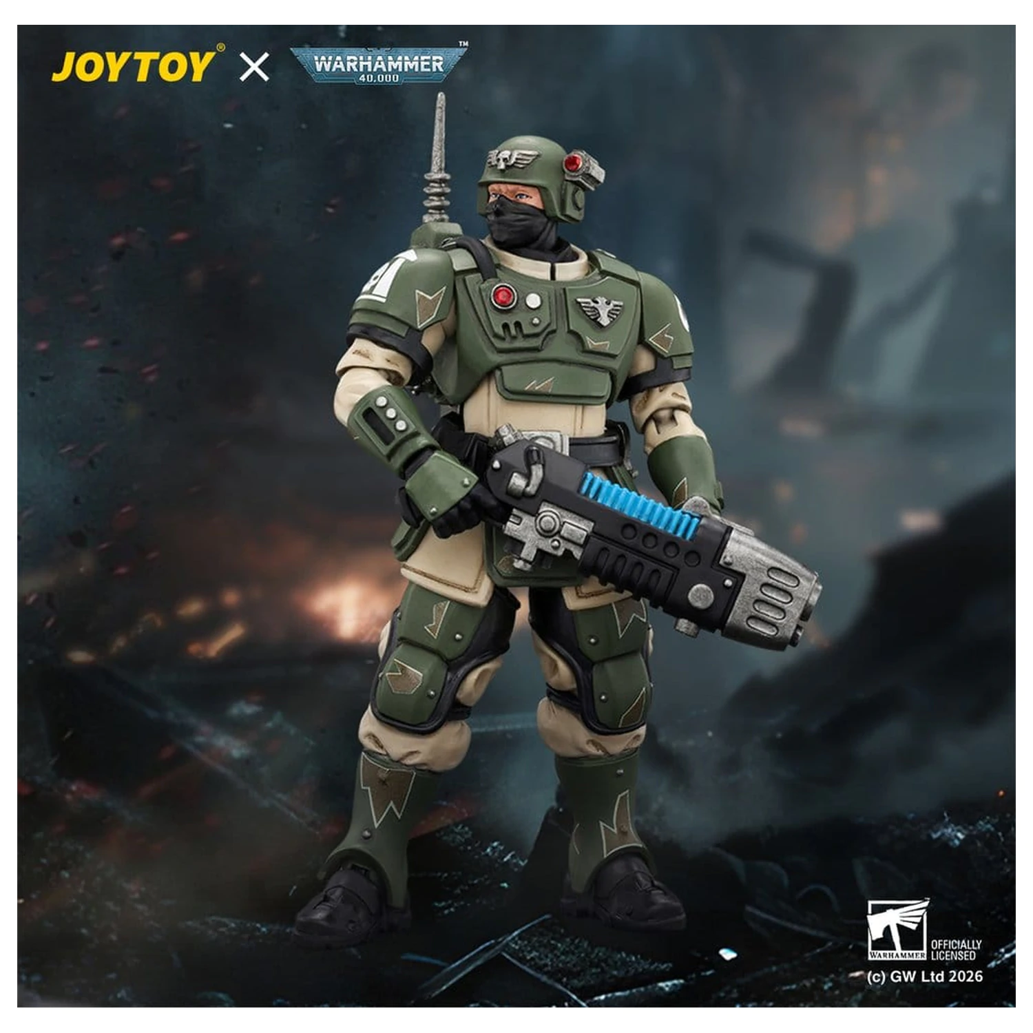 Warhammer Actionfigur Astra Militarum Kasrkin 4 mit Plasma Gun Produktfoto