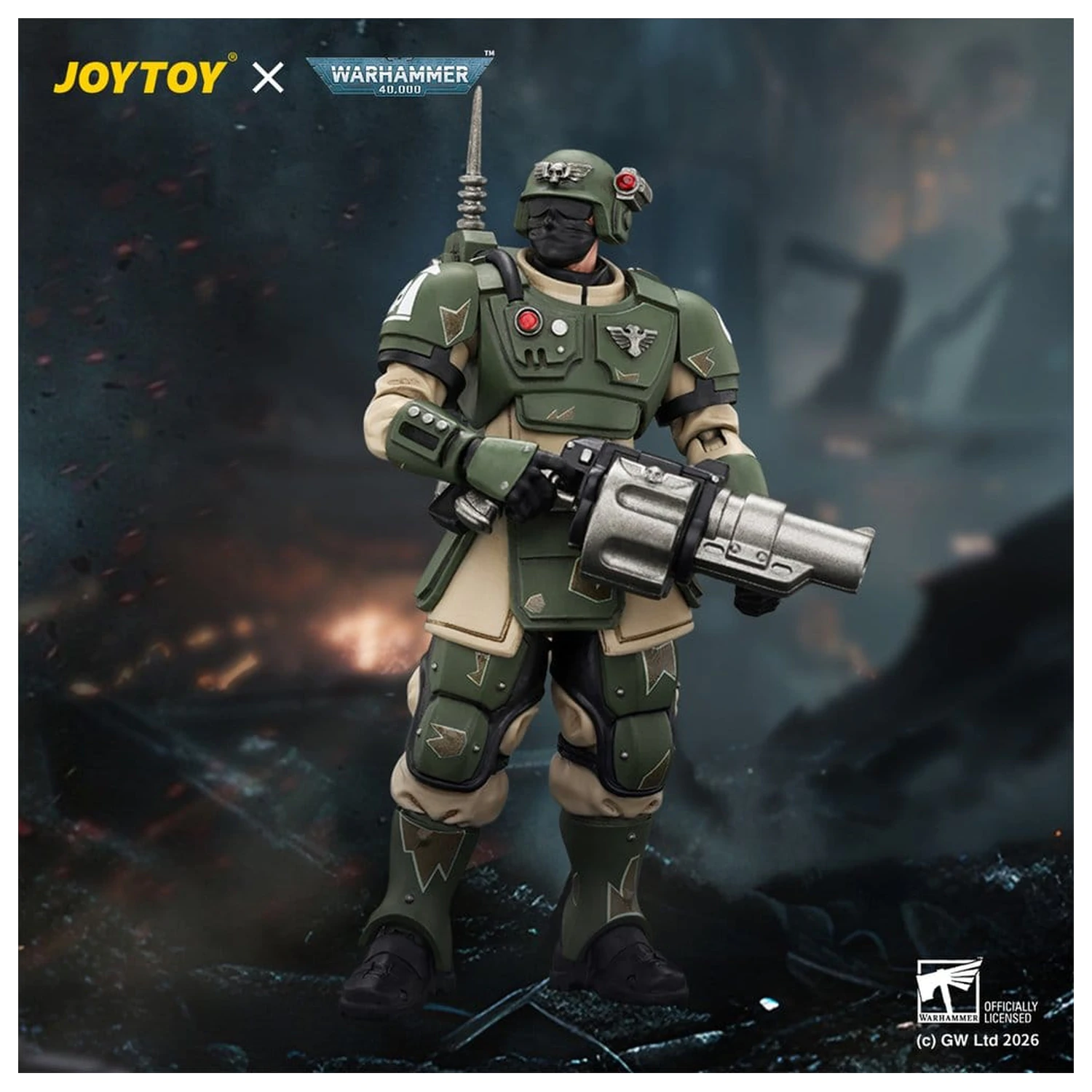 Warhammer Actionfigur Astra Militarum Kasrkin 5 mit Granatwerfer Produktfoto