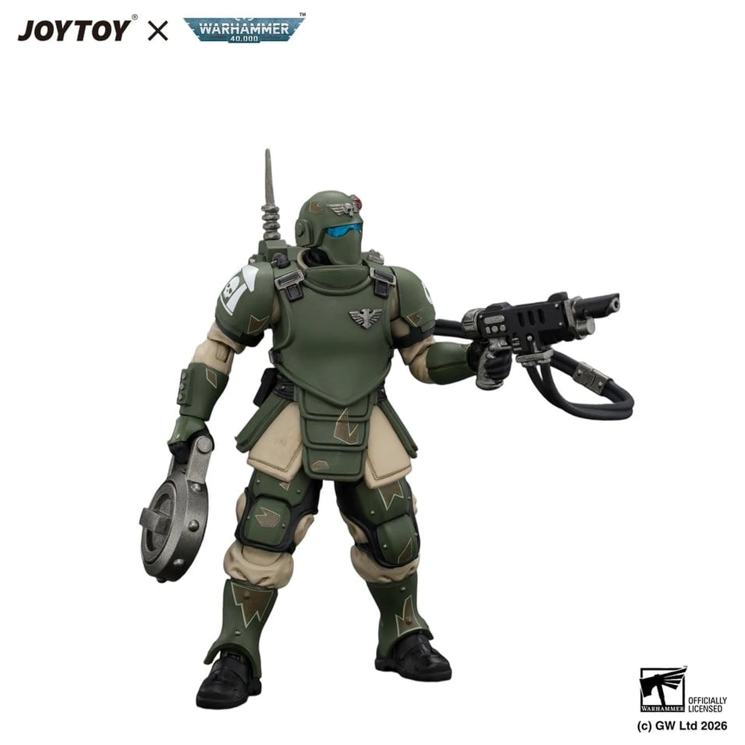 Warhammer Action Figur Astra Militarum Kasrkin 6 mit Hot-shot Laspistol Produktfoto