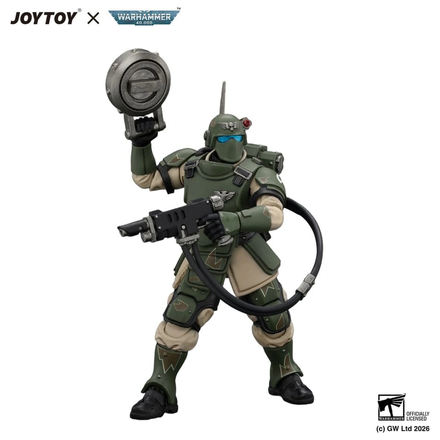 Warhammer Action Figur Astra Militarum Kasrkin 6 mit Hot-shot Laspistol Produktfoto