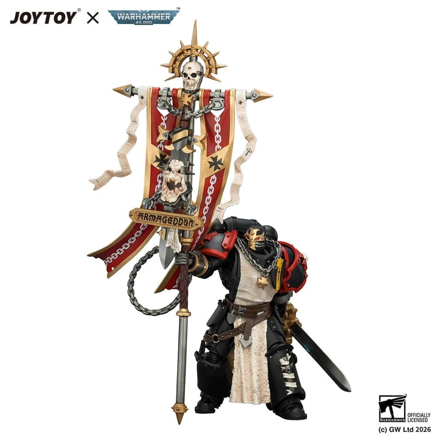 Warhammer Actionfigur Black Templars Crusader Ancient 12 cm Produktfoto