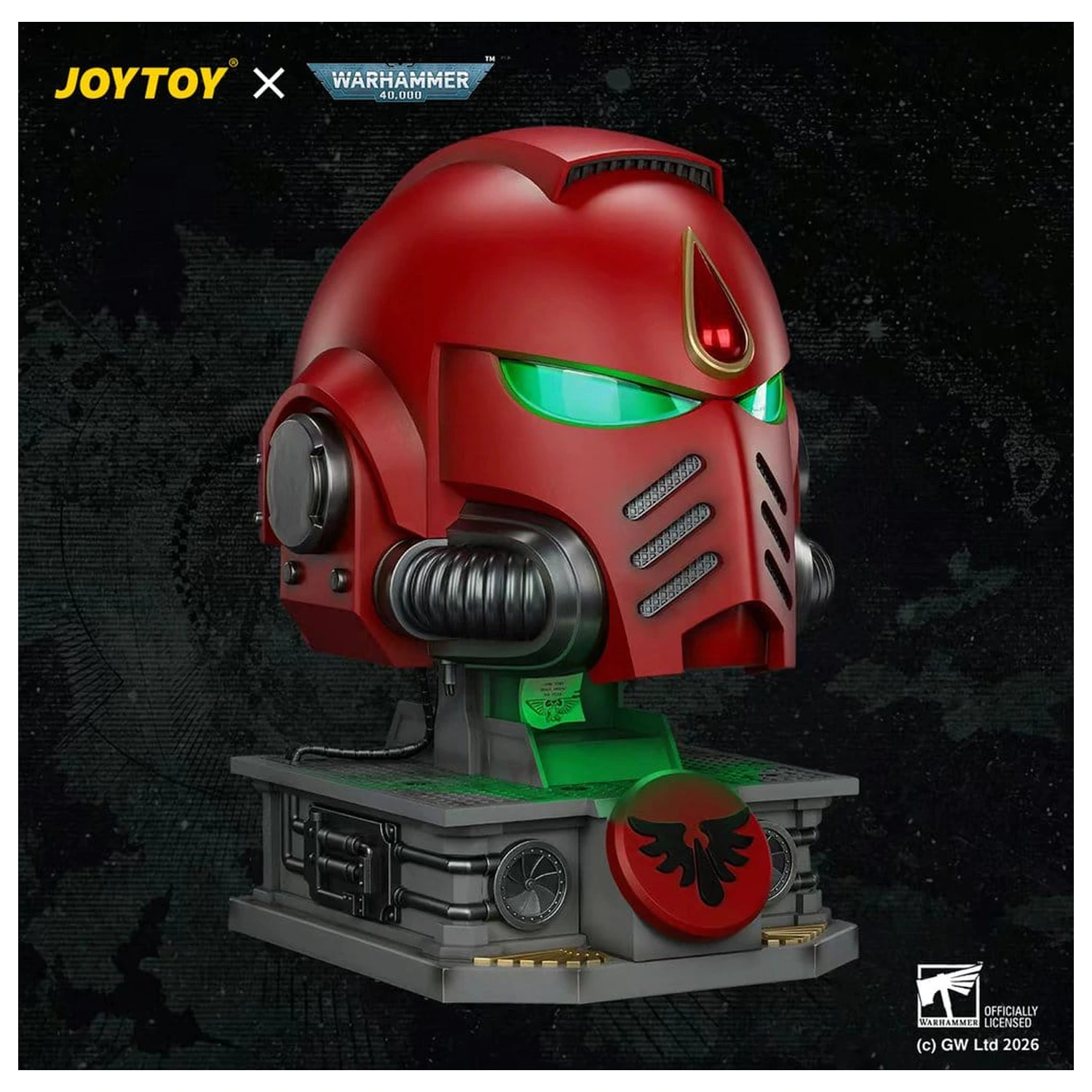 Warhammer Replica Blood Angels MkX Helm & Display Ständer 44 cm Produktfoto