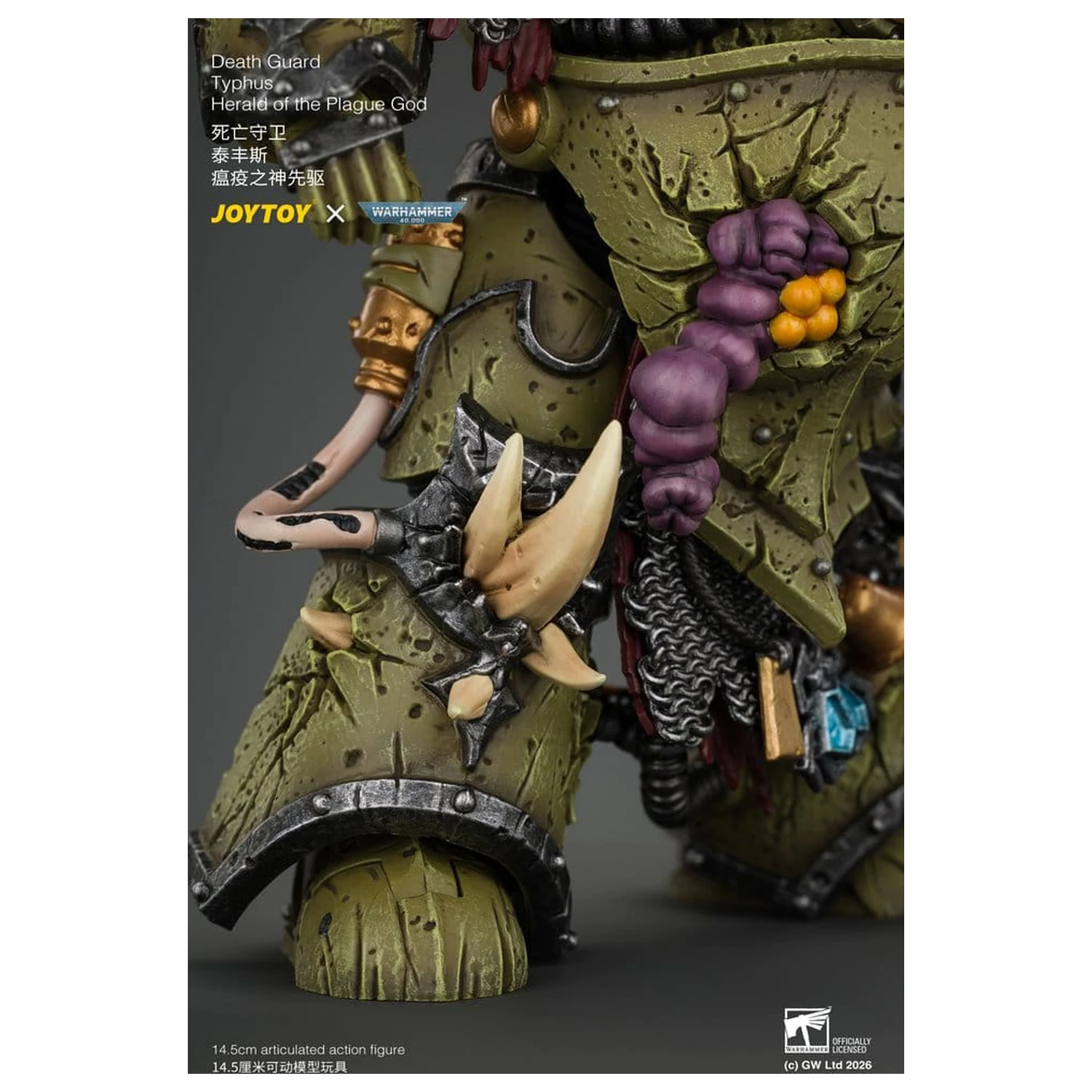 Warhammer Actionfigur Death Guard Typhus Herald of the Plague God 15 Zentimeter Produktfoto
