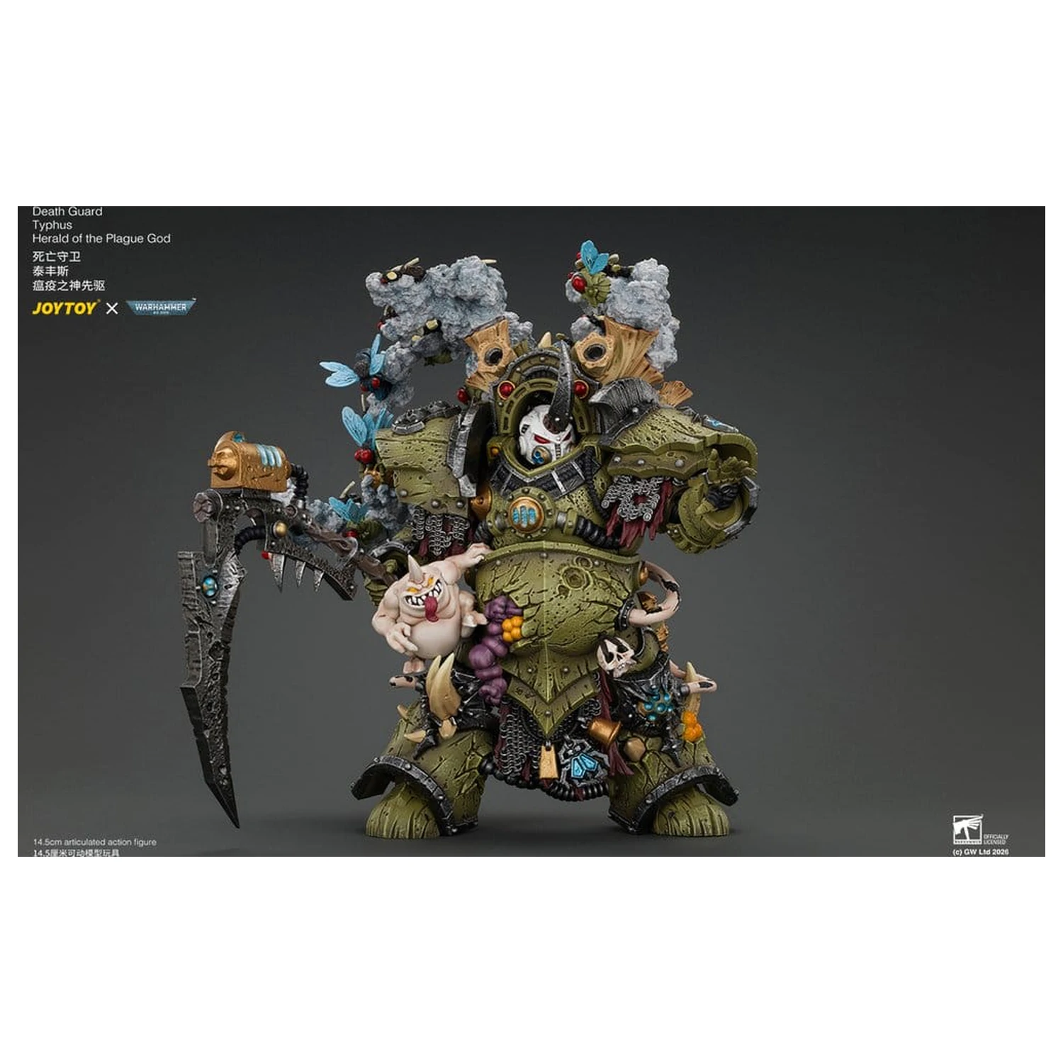 Warhammer Actionfigur Death Guard Typhus Herald of the Plague God 15 Zentimeter Produktfoto