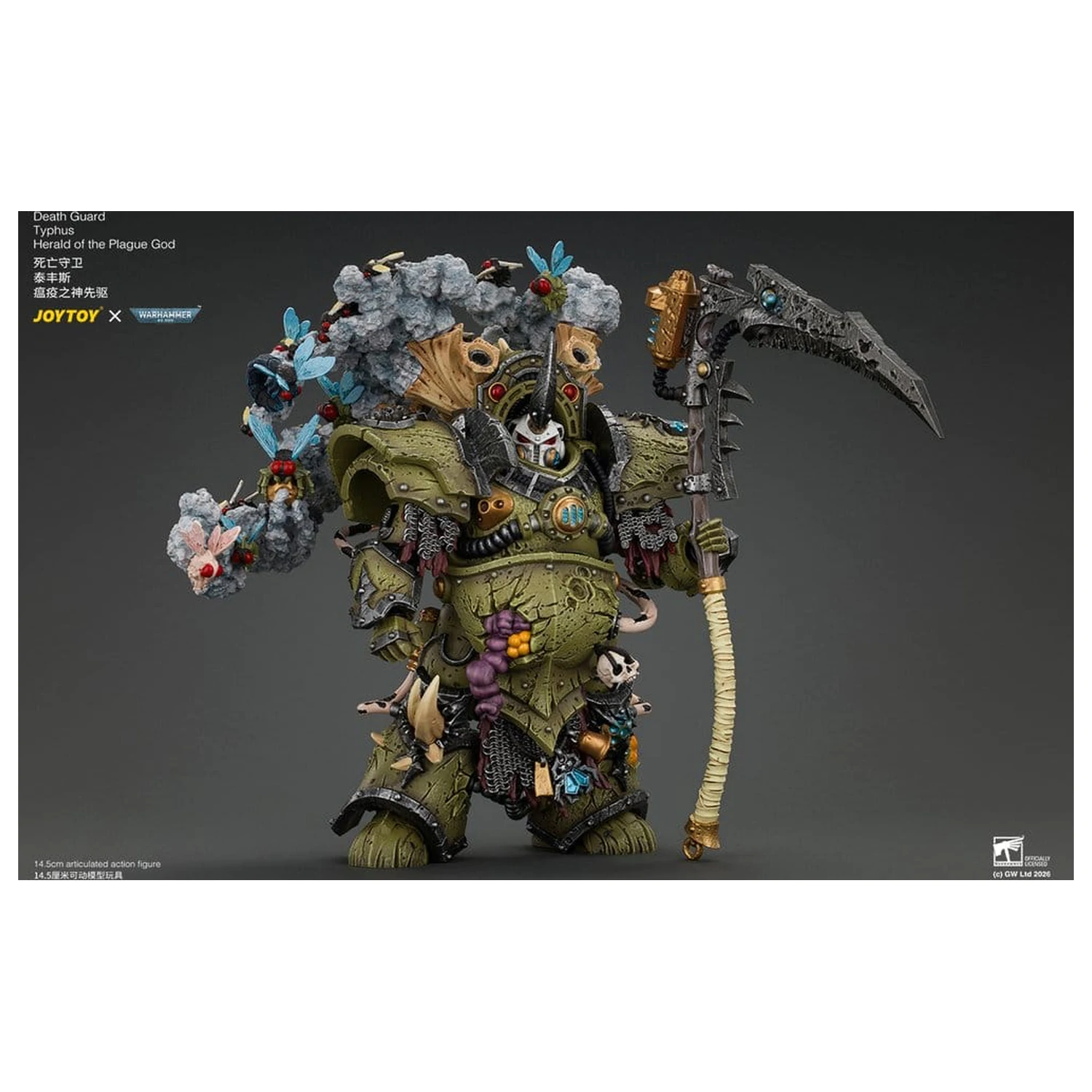 Warhammer Actionfigur Death Guard Typhus Herald of the Plague God 15 Zentimeter Produktfoto